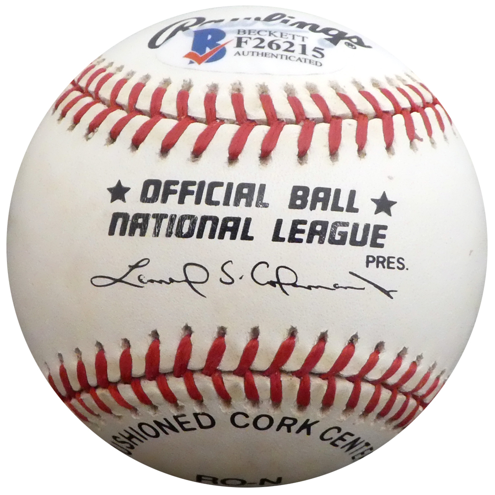 Frenchy Bordagary Autographed Official Nl Baseball Brooklyn Dodgers Beckett Beckett Image a