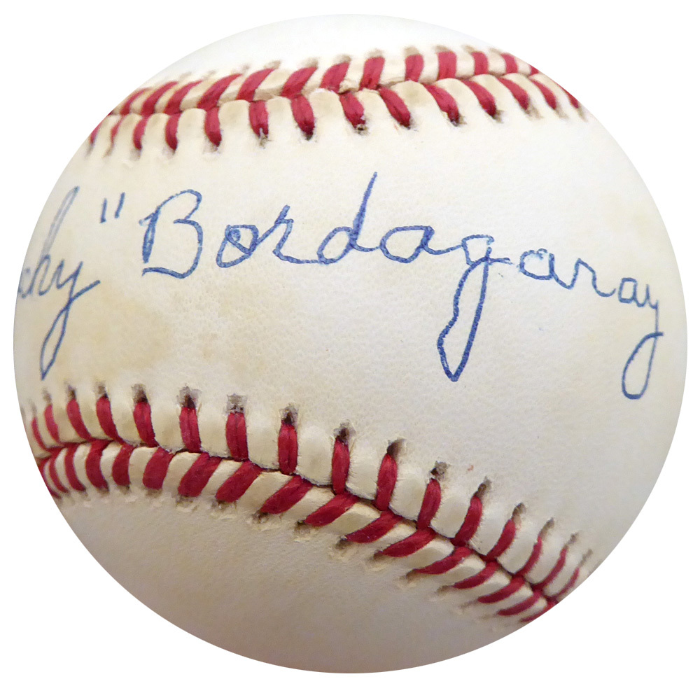 Frenchy Bordagary Autographed Official Nl Baseball Brooklyn Dodgers Beckett Beckett Image a