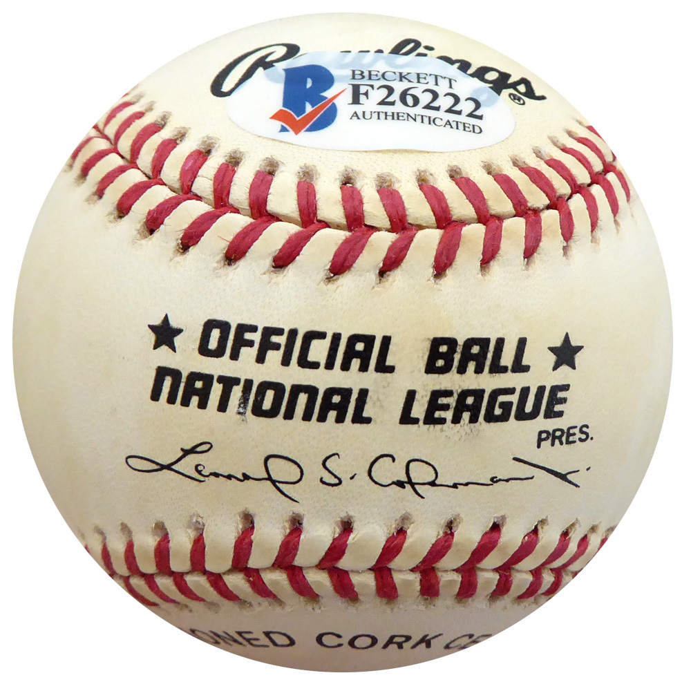 Frenchy Bordagary Autographed Official Nl Baseball Brooklyn Dodgers Beckett Beckett Image a