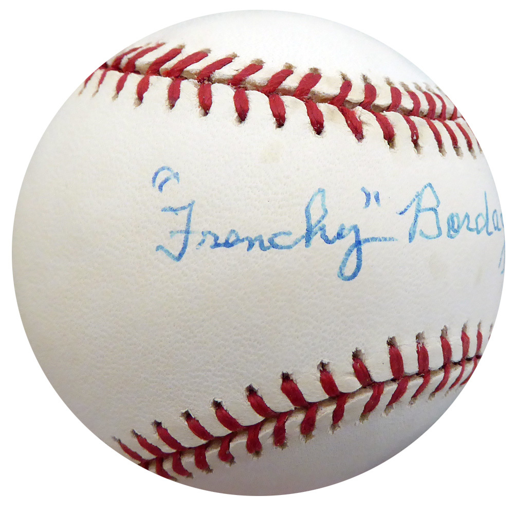 Frenchy Bordagary Autographed Official Nl Baseball Brooklyn Dodgers Beckett Beckett Image a