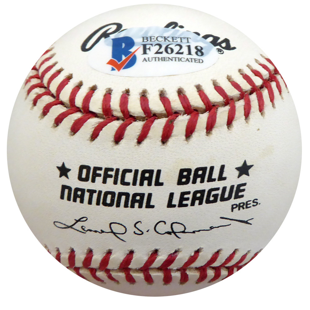 Frenchy Bordagary Autographed Official Nl Baseball Brooklyn Dodgers Beckett Beckett Image a