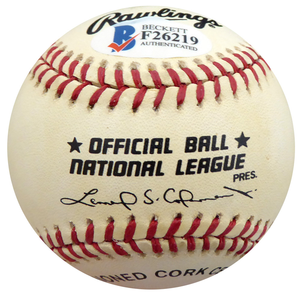 Frenchy Bordagary Autographed Official Nl Baseball Brooklyn Dodgers Beckett Beckett Image a
