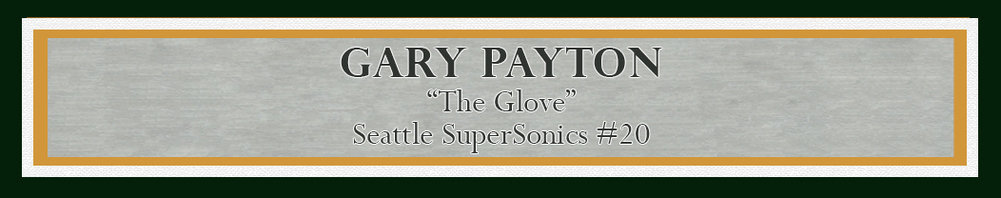 Gary Payton Autographed Framed 16X20 Photo Seattle Supersonics PSA/DNA Image a
