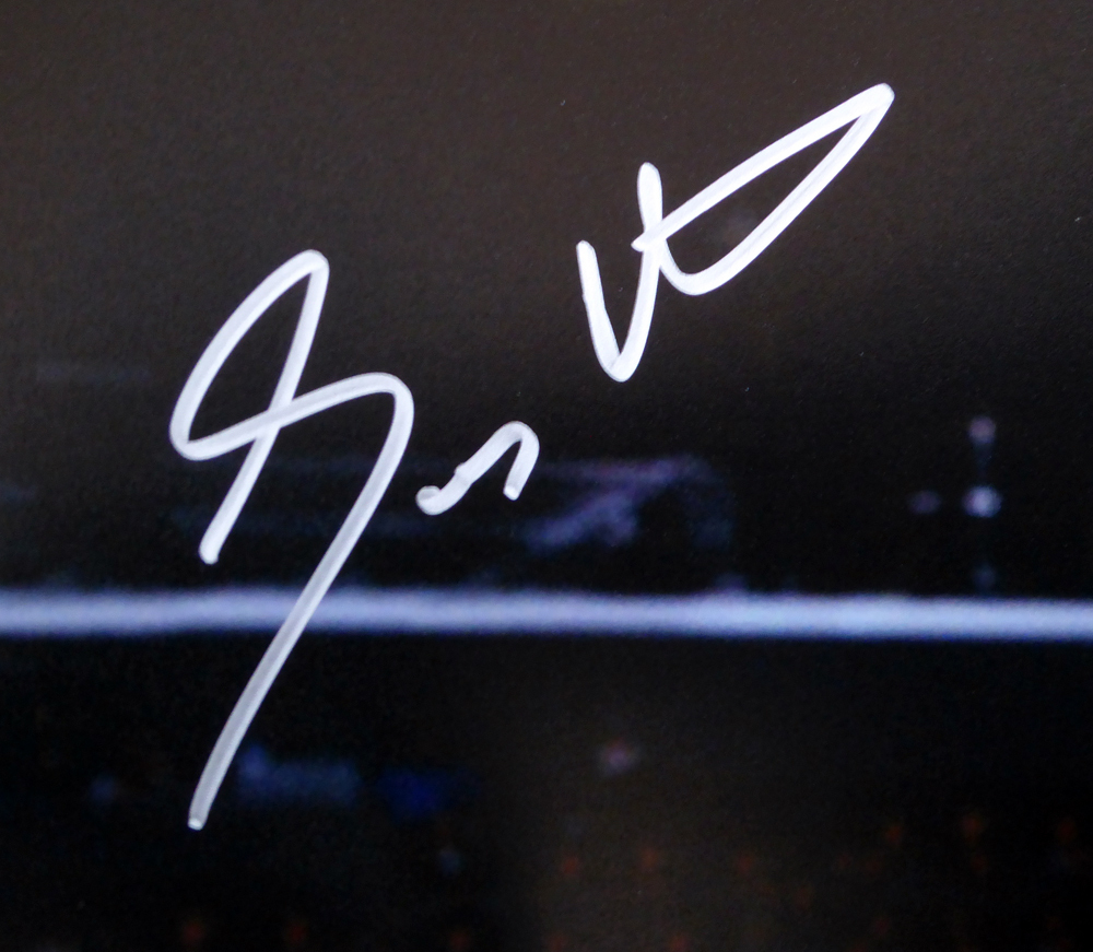 Gary Payton Autographed Framed 16X20 Photo Seattle Supersonics PSA/DNA Image a