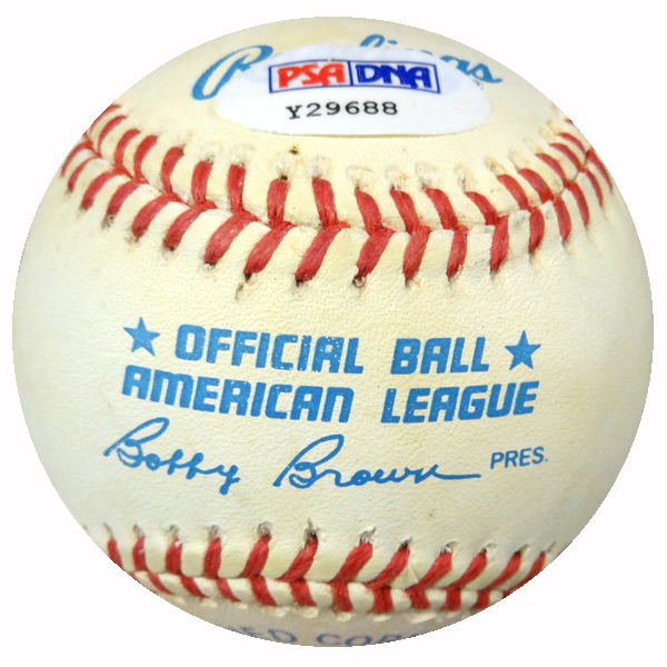 Gary Peters Autographed Official Al Baseball Boston Red Sox PSA/DNA Image a