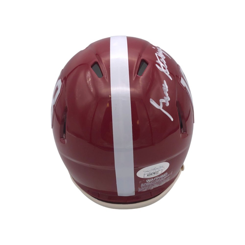 Gene Stallings Autographed Alabama Crimson Tide Riddell Crimson Mini Helmet - JSA Image a