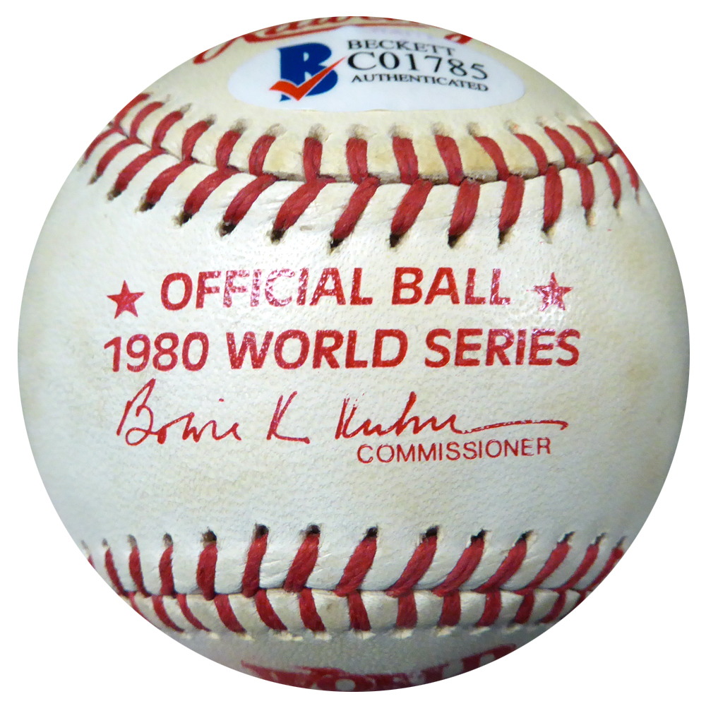 George Brett Autographed Signed Official 1980 World Series Baseball Kansas City Royals Beckett 