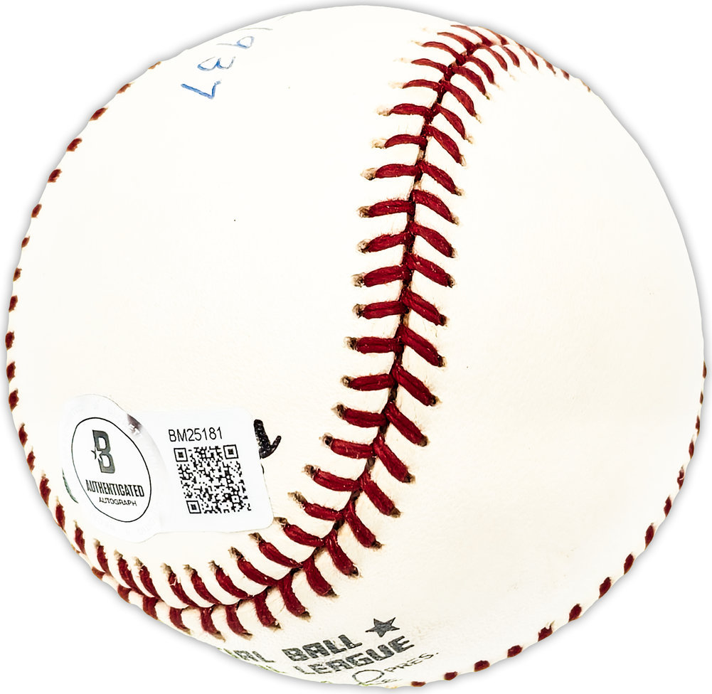 George Cisar Autographed Signed Official Nl Baseball Brooklyn Dodgers "1937" Beckett Beckett Qr #Bm25181 Image a
