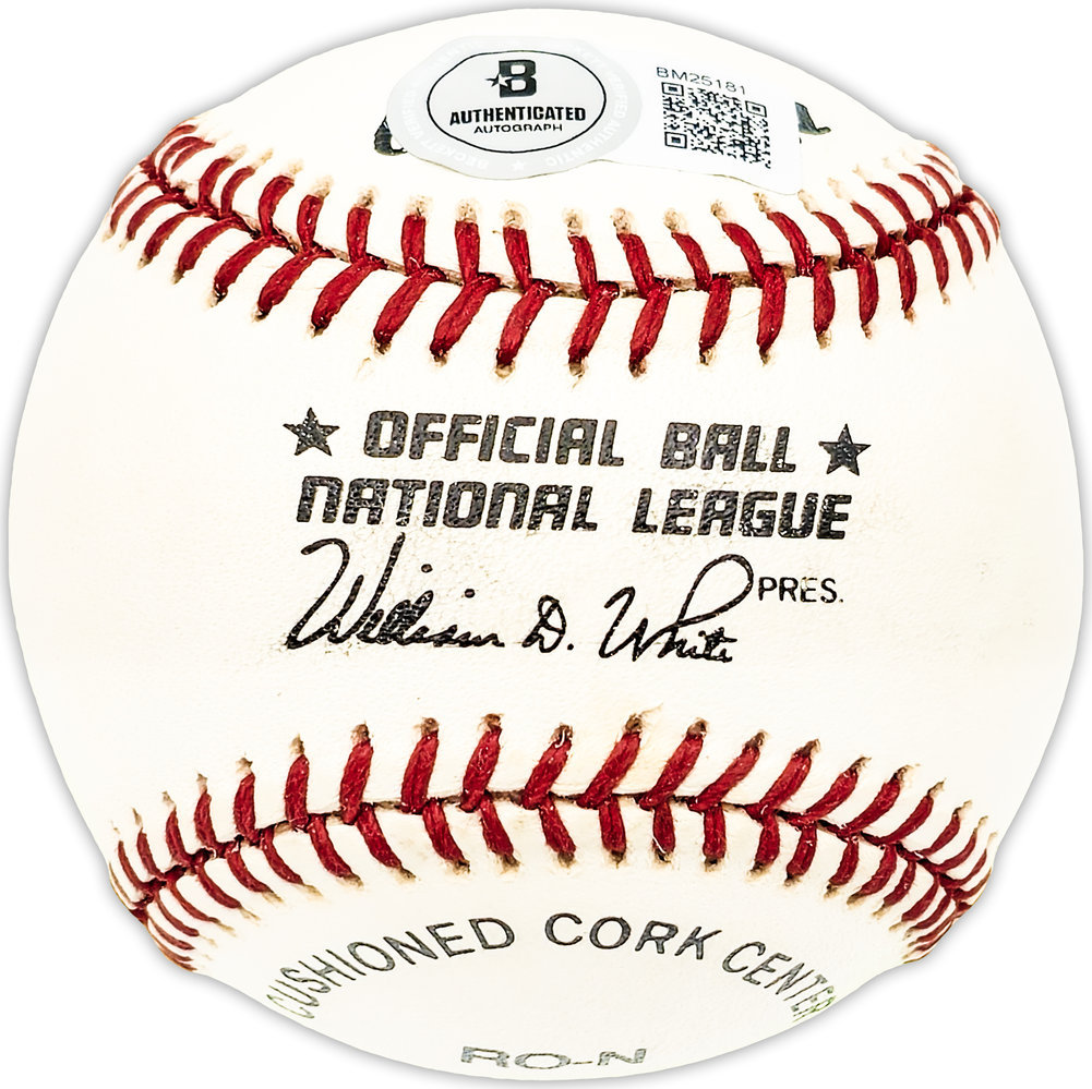 George Cisar Autographed Signed Official Nl Baseball Brooklyn Dodgers "1937" Beckett Beckett Qr #Bm25181 Image a
