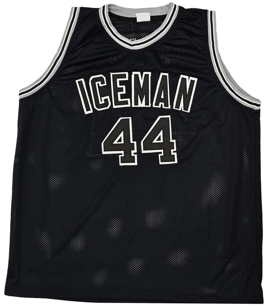 San Antonio Spurs George Gervin Autographed Black Jersey JSA Image a
