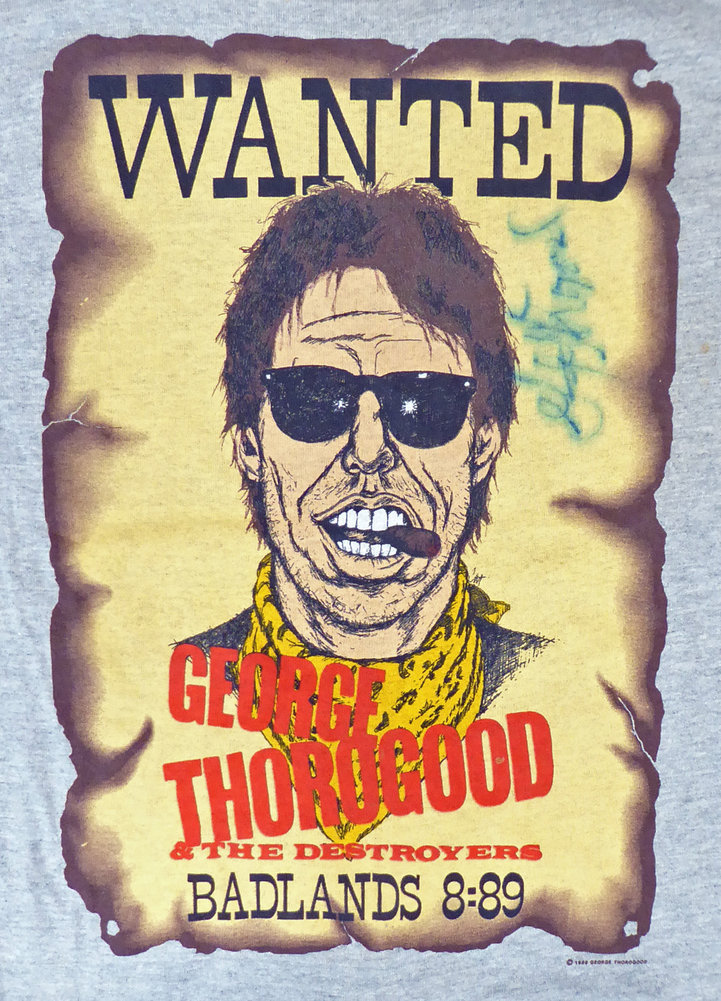 George Thorogood Autographed Signed Badlands Concert Shirt Beckett Beckett Image a