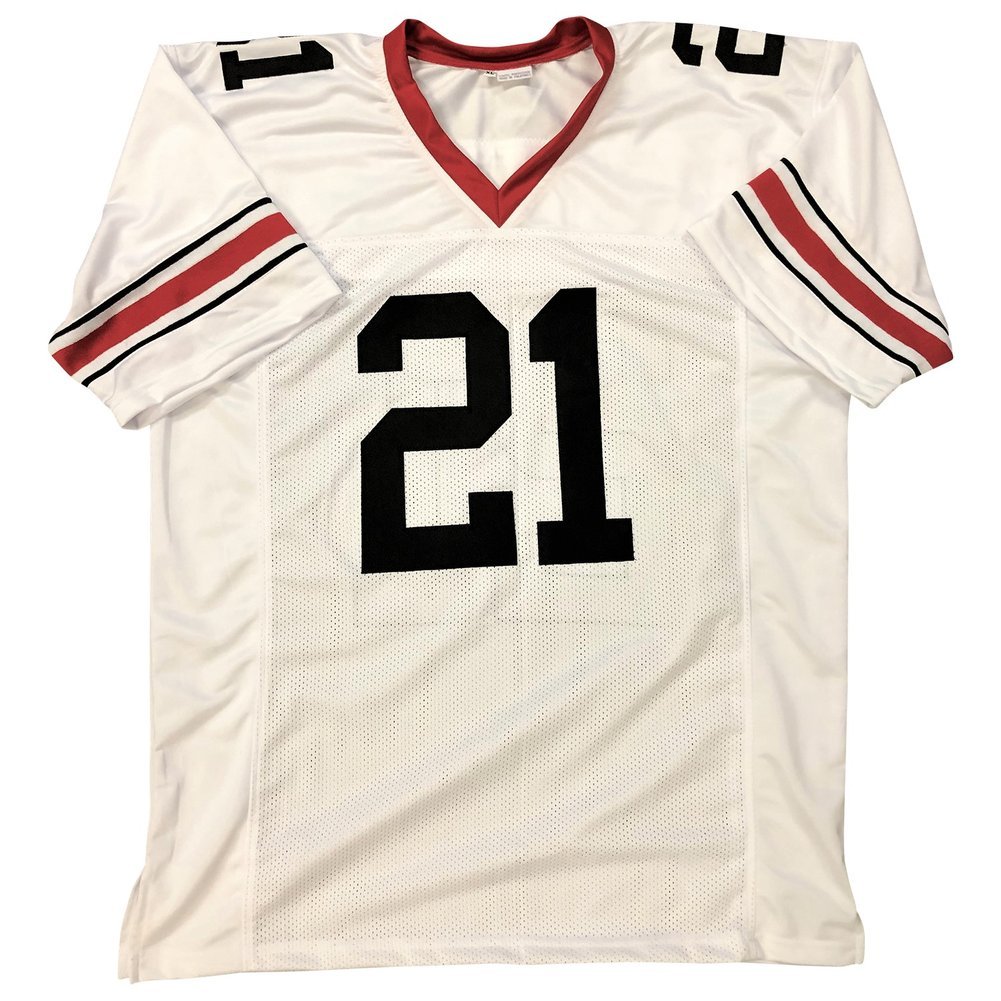 Georgia Bulldogs 2021 National Championship Team Autographed Signed Custom White #21 Jersey with 4 Sigs - Beckett QR Authentic Image a