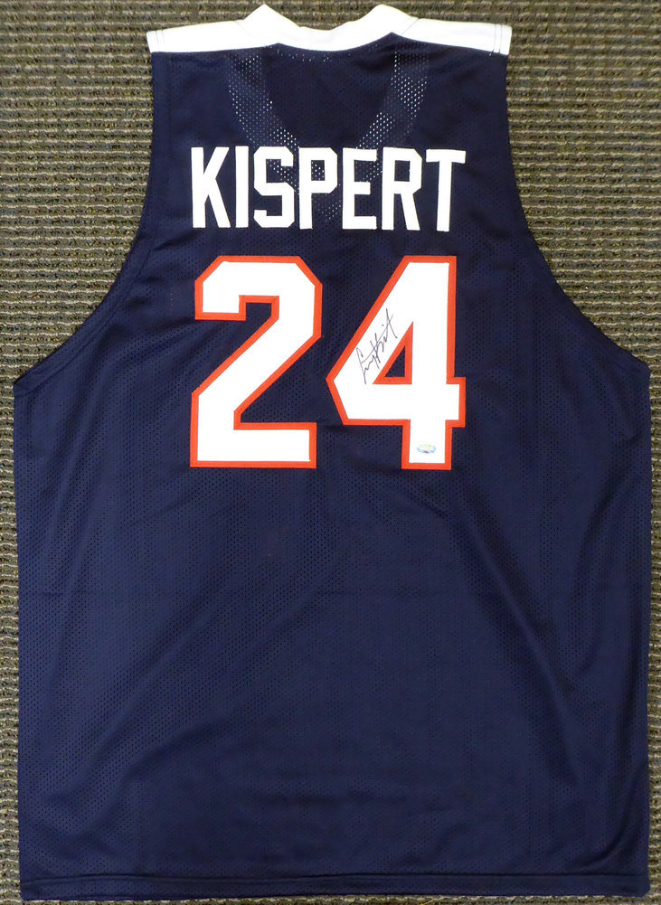 Gonzaga Bulldogs Corey Kispert Autographed Signed Blue Jersey All American Mcs Holo #194890 Image a