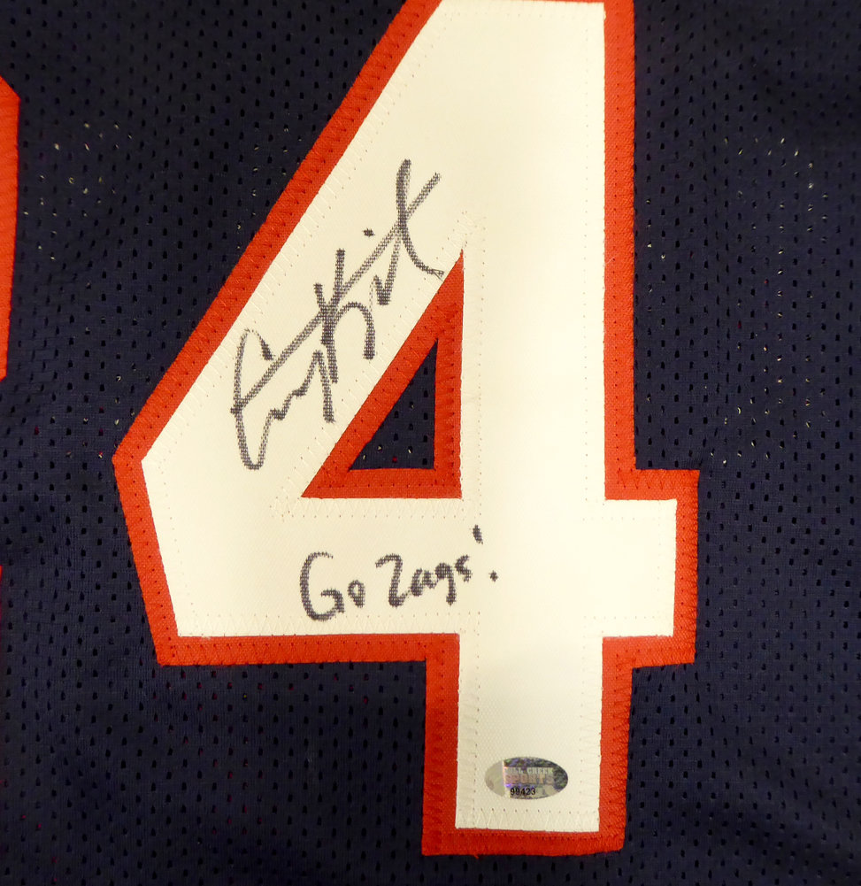 Gonzaga Bulldogs Corey Kispert Autographed Signed Blue Jersey "Go Zags" Mcs Holo #194891 Image a