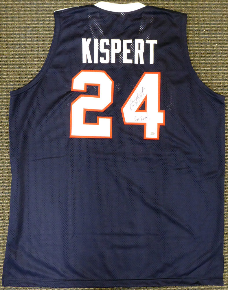 Gonzaga Bulldogs Corey Kispert Autographed Signed Blue Jersey "Go Zags" Mcs Holo #194891 Image a