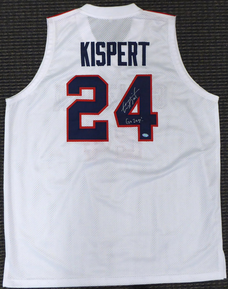 Gonzaga Bulldogs Corey Kispert Autographed Signed White Jersey "Go Zags" Mcs Holo #194892 Image a