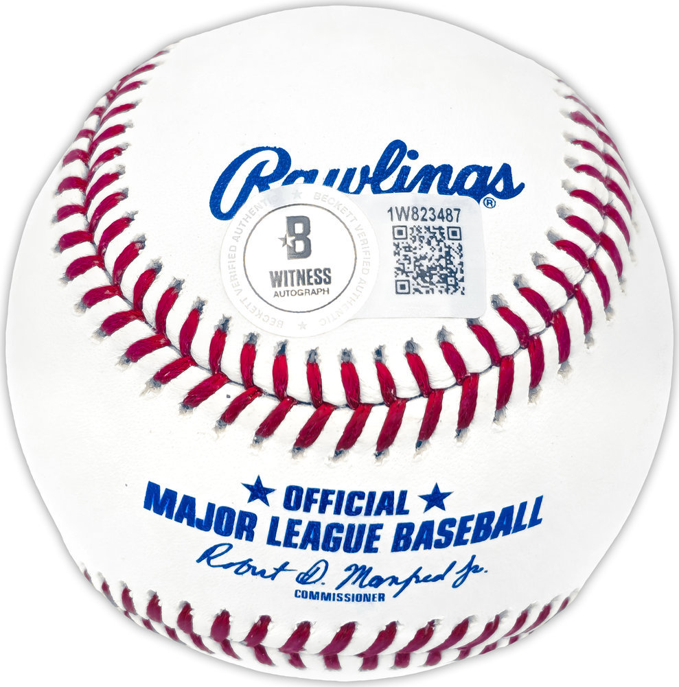 Graham Ashcraft Autographed Official MLB Baseball Cincinnati Reds Beckett Beckett Witness #230178 Image a