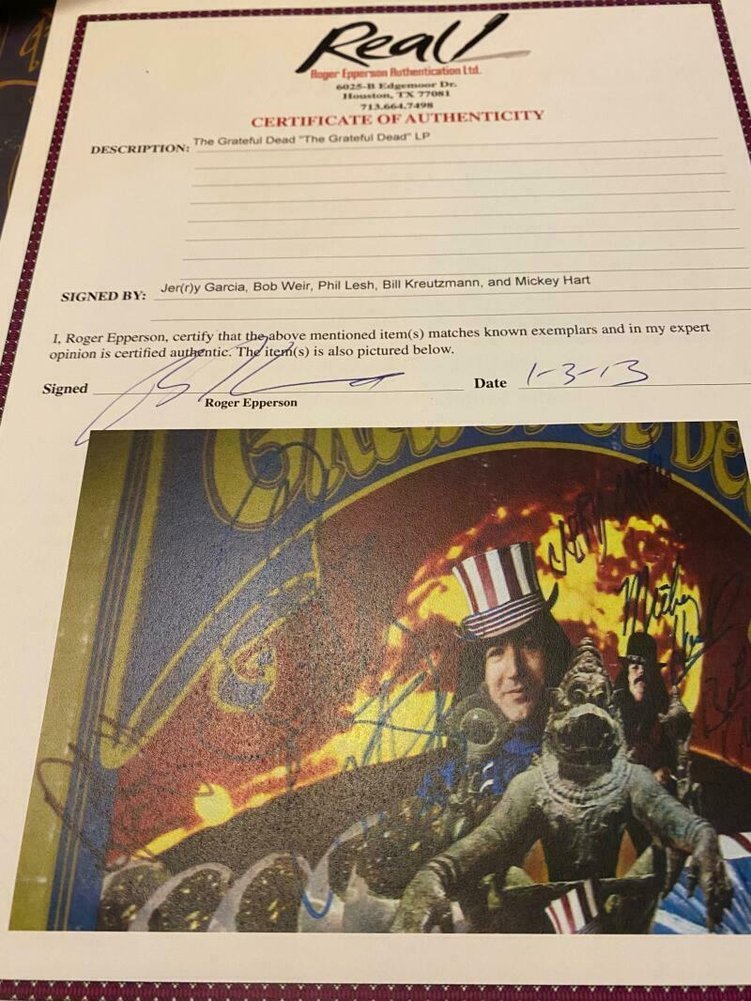 Grateful Dead Autographed Signed Complete X5 Band Album Vinyl Record -Jerry Garcia Beckett JSA Image a