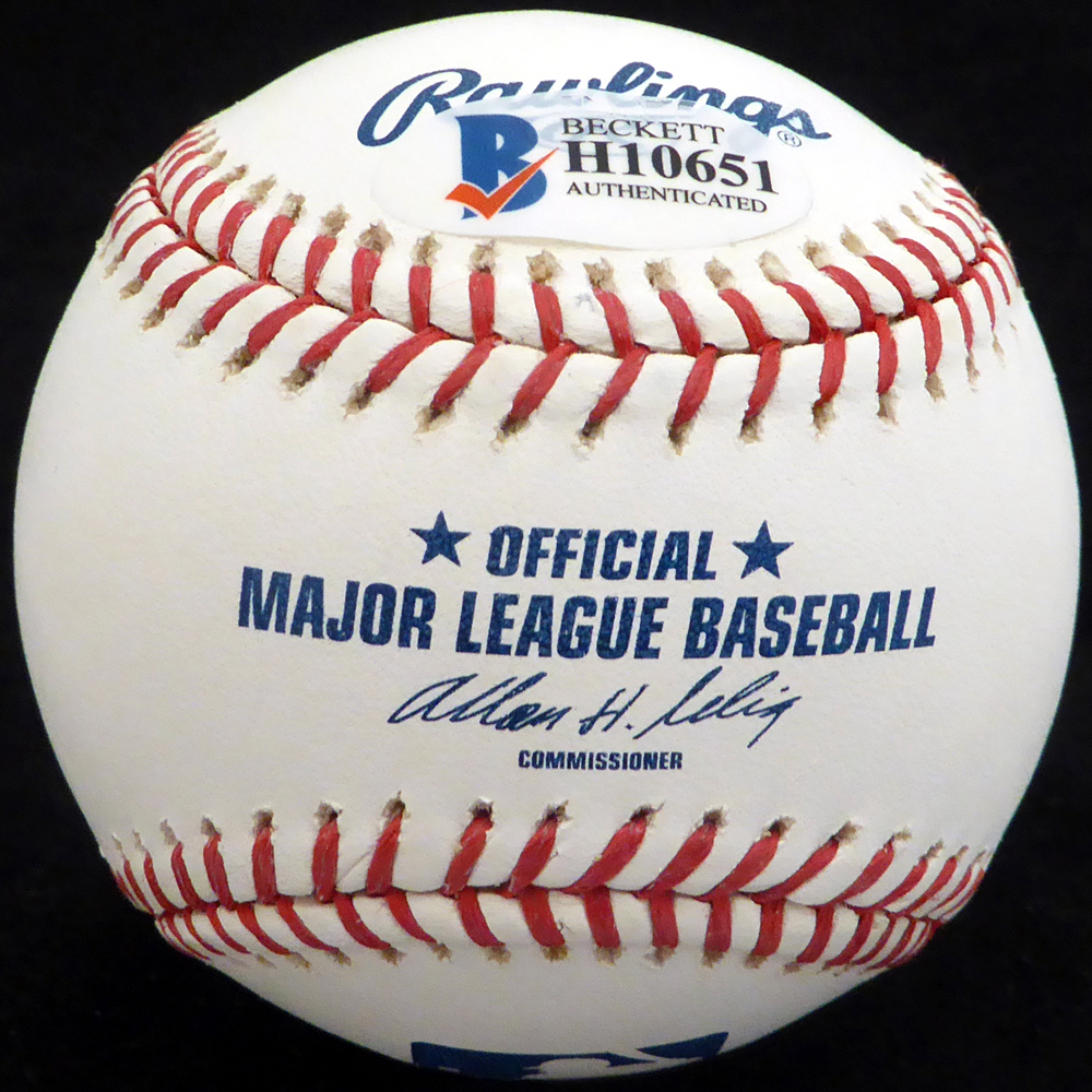 Greg Halman Autographed Official MLB Baseball Seattle Mariners Beckett Beckett Image a