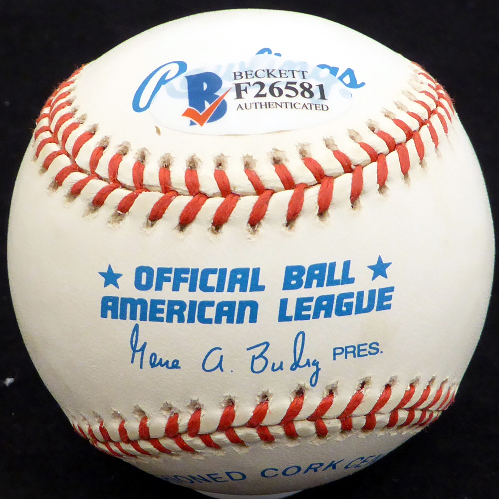 Harry Dorish Autographed Official Al Baseball Chicago White Sox Beckett Beckett Image a