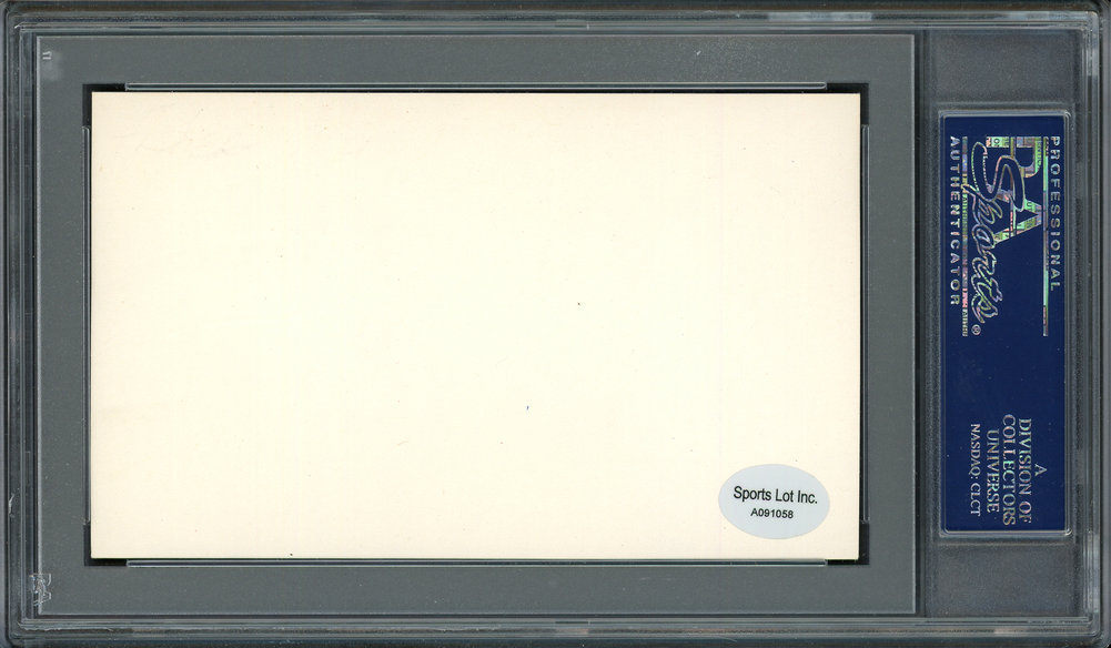 Harry Fisher Autographed 3X5 Index Card Pittsburgh Pirates PSA/DNA Image a