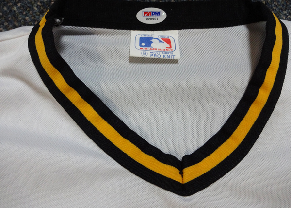 Pittsburgh Pirates Harvey Haddix Autographed Gray Jersey PSA/DNA Image a
