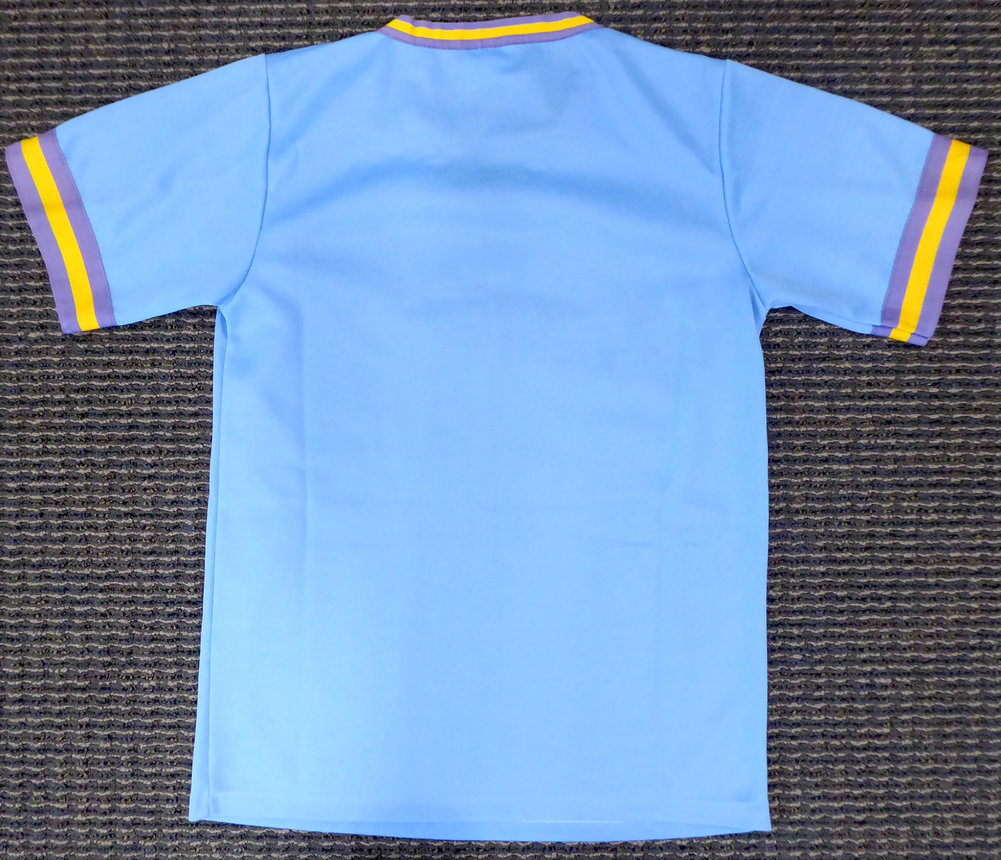 Milwaukee Brewers Harvey Kuenn Autographed Blue Jersey (Stain) PSA/DNA Image a