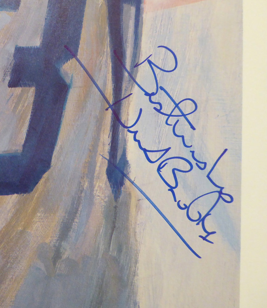 Herb Brooks Autographed Signed 19x24 Lithograph Photo Team USA