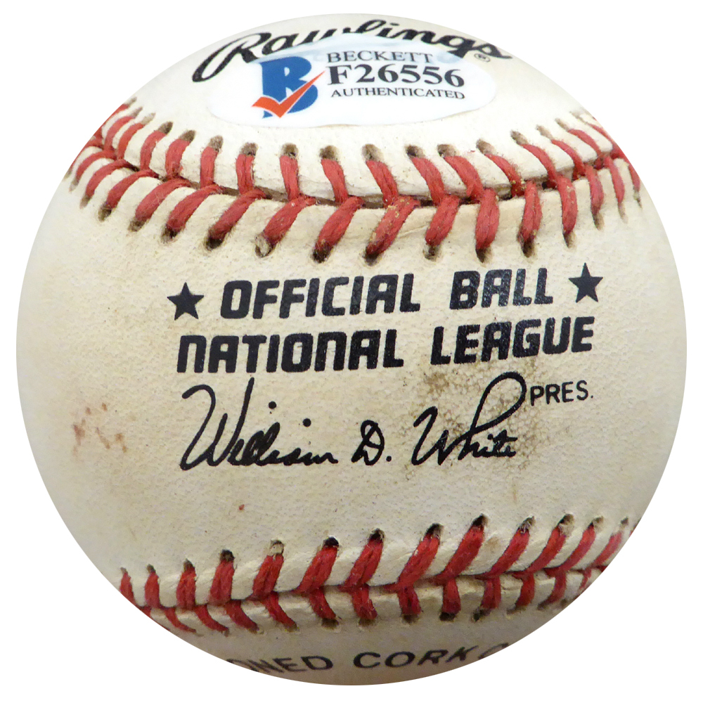 Herman Franks Autographed Official Nl Baseball Brooklyn Dodgers Beckett Beckett Image a