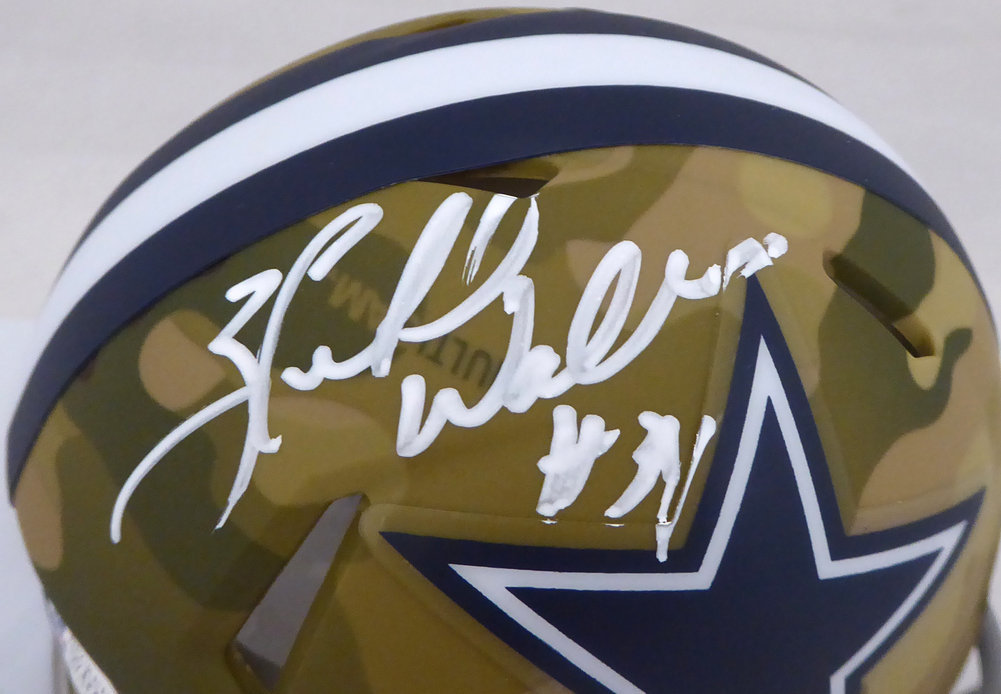 Herschel Walker Autographed Signed Dallas Cowboys Camo Speed Mini Helmet Beckett Beckett Image a
