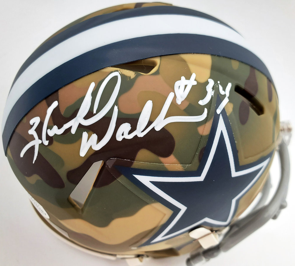 Herschel Walker Autographed Signed Dallas Cowboys Camo Speed Mini Helmet Beckett Beckett Image a