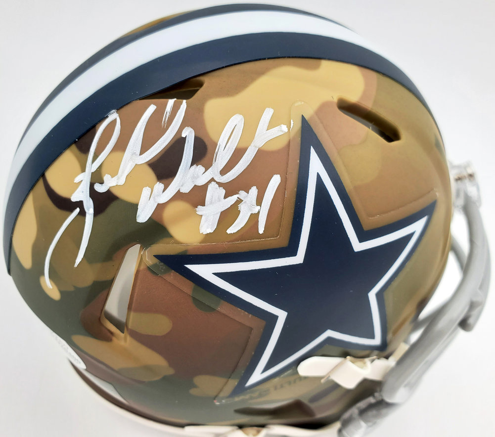 Herschel Walker Autographed Dallas Cowboys Camo Speed Mini Helmet Beckett Beckett Image a