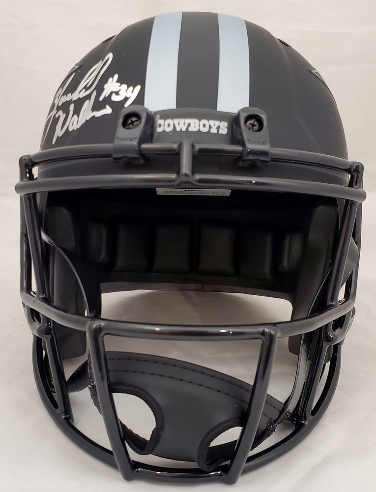 Herschel Walker Autographed Signed Dallas Cowboys Eclipse Black Full Size Speed Replica Helmet
