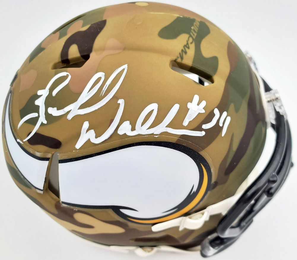 Herschel Walker Autographed Minnesota Vikings Camo Speed Mini Helmet Beckett Beckett Image a