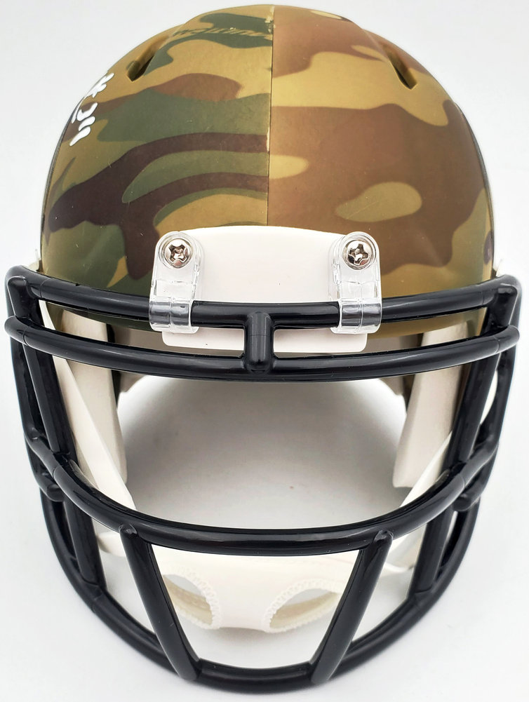 Herschel Walker Autographed Minnesota Vikings Camo Speed Mini Helmet Beckett Beckett Image a