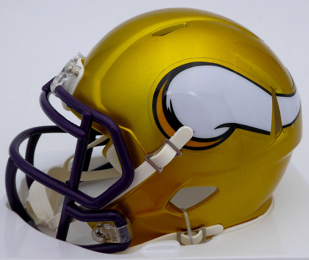 Herschel Walker Autographed Minnesota Vikings Yellow Flash Speed Mini Helmet Beckett Beckett Image a