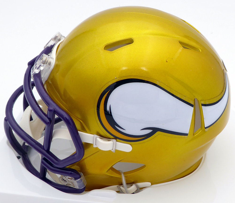 Herschel Walker Autographed Minnesota Vikings Yellow Flash Speed Mini Helmet Beckett Beckett Image a