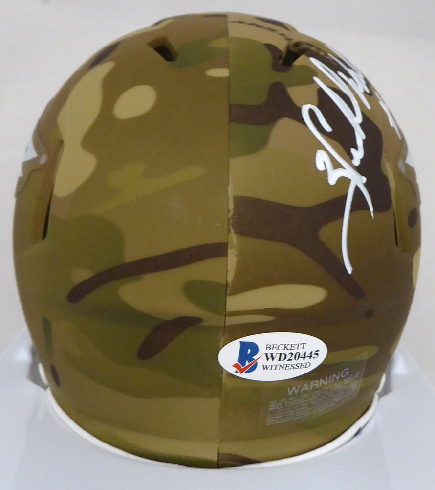 Herschel Walker Autographed Philadelphia Eagles Camo Speed Mini Helmet Beckett Beckett Image a