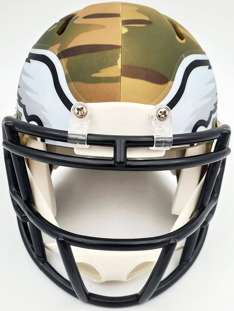 Herschel Walker Autographed Philadelphia Eagles Camo Speed Mini Helmet Beckett Beckett Image a