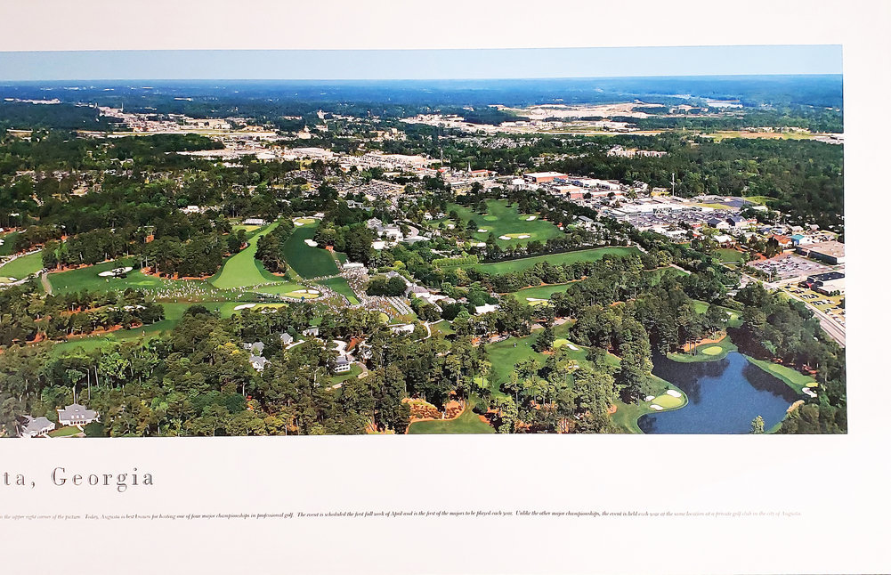 Hideki Matsuyama Autographed Signed Framed 12X36 Panoramic Photo Augusta 2021 Masters Beckett Beckett Image a