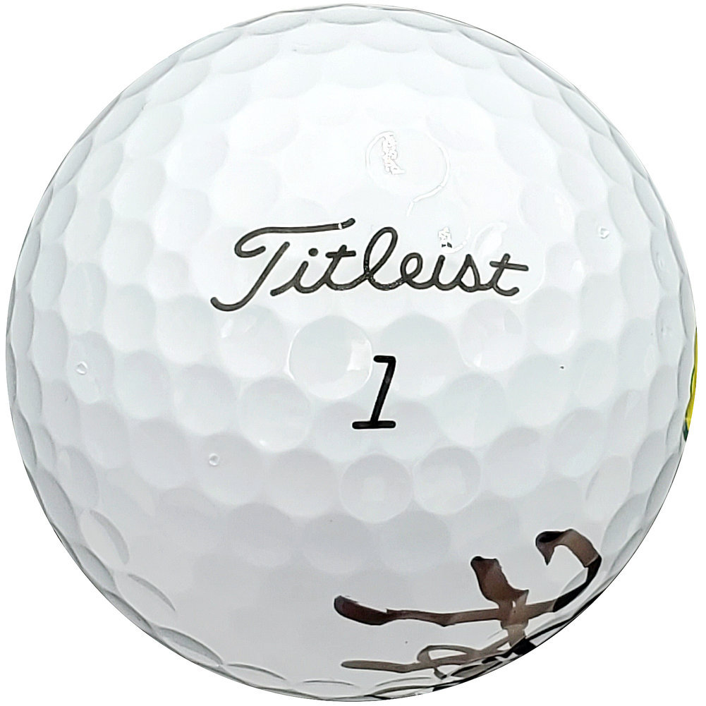 Hideki Matsuyama Autographed Titleist Masters Logo Golf Ball Pro V1 Beckett Beckett Image a