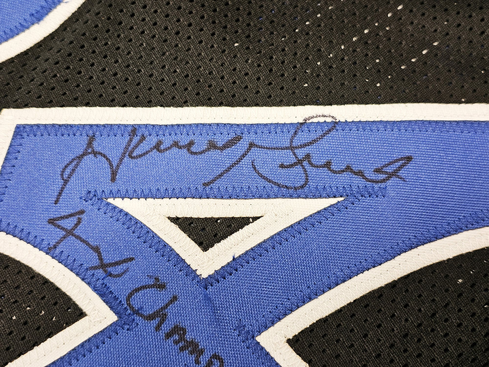 Orlando Magic Horace Grant Autographed Black Jersey "4X Champs" JSA Image a