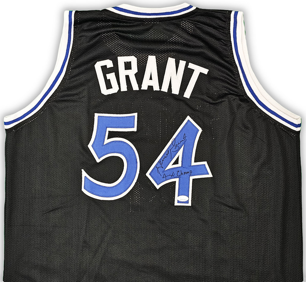 Orlando Magic Horace Grant Autographed Black Jersey "4X Champs" JSA Image a