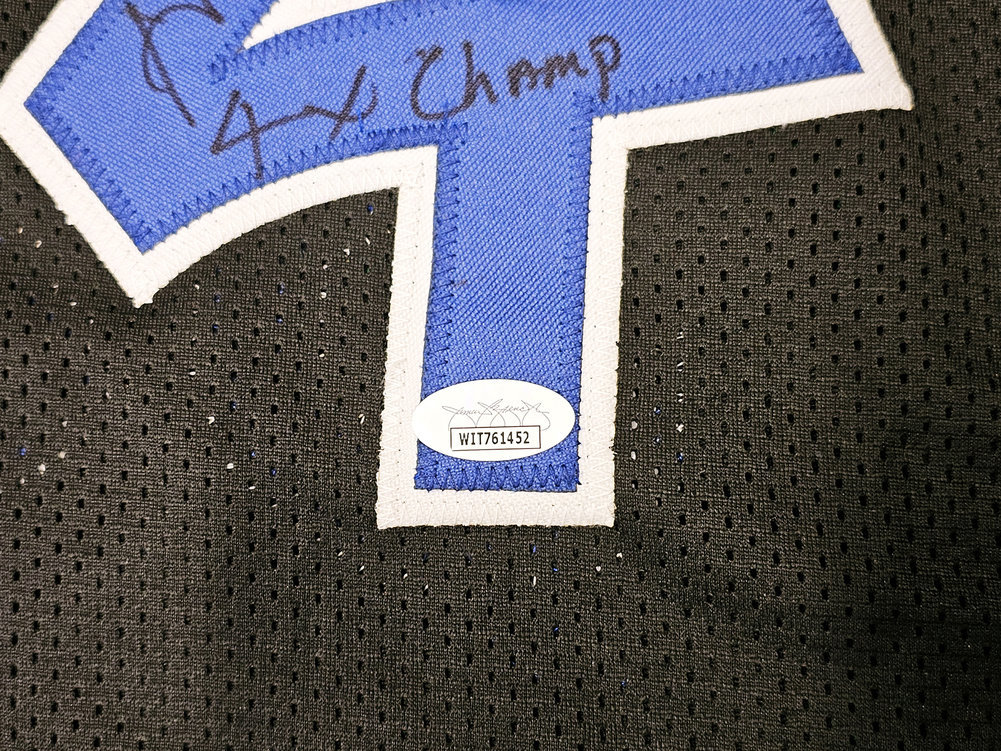 Orlando Magic Horace Grant Autographed Black Jersey "4X Champs" JSA Image a