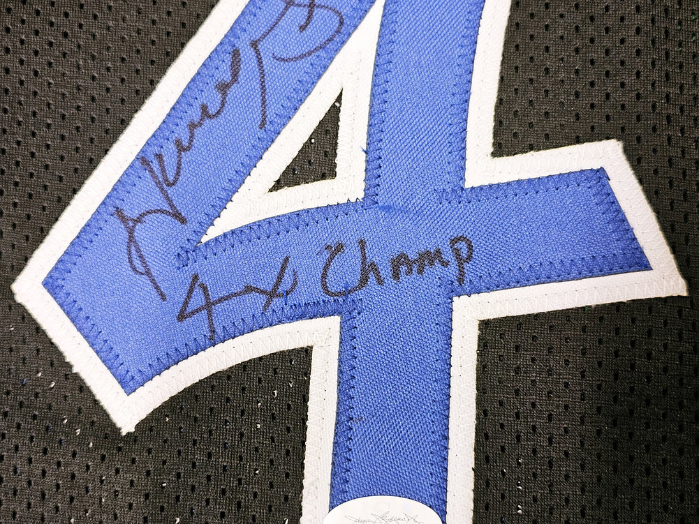 Orlando Magic Horace Grant Autographed Black Jersey "4X Champs" JSA Image a