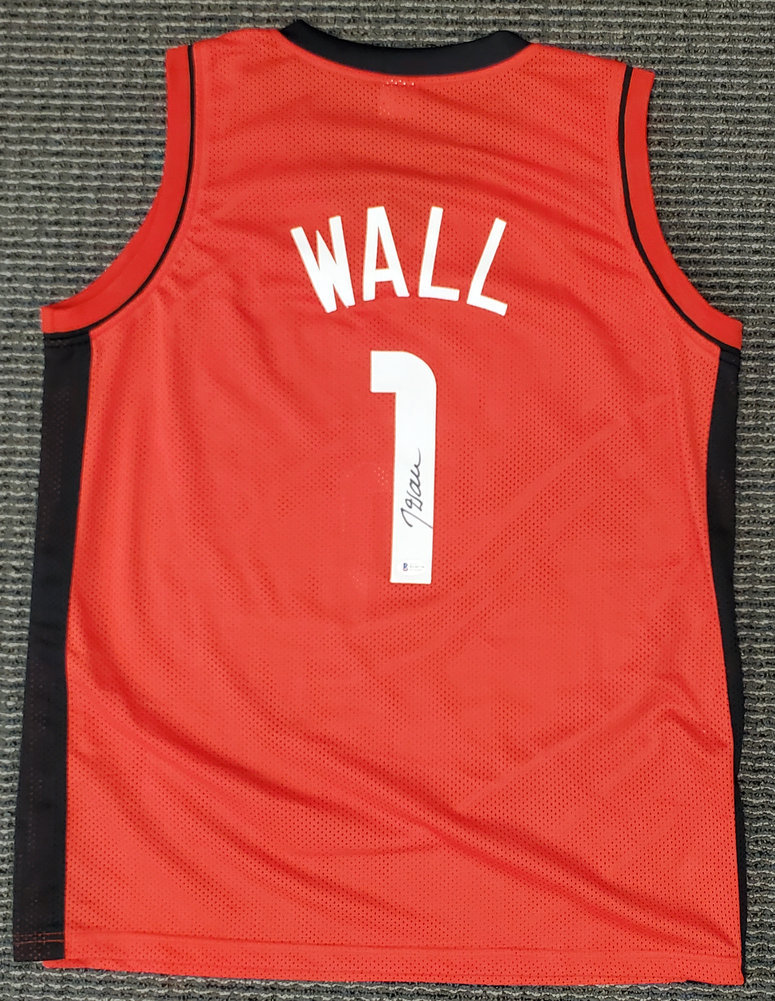 Houston Rockets John Wall Autographed Red Jersey Beckett Beckett Image a