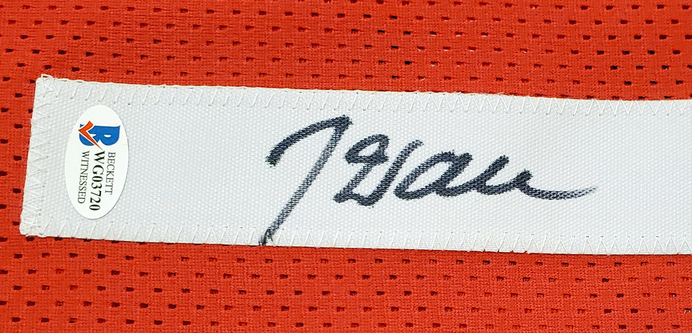 Houston Rockets John Wall Autographed Red Jersey Beckett Beckett Image a