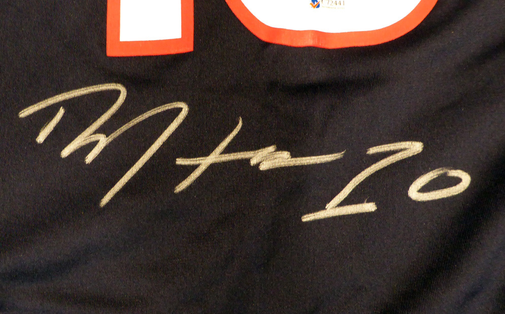Deandre Hopkins Autographed Signed Houston Texans Blue Nike Jersey Size L Beckett Beckett #129160 Image a