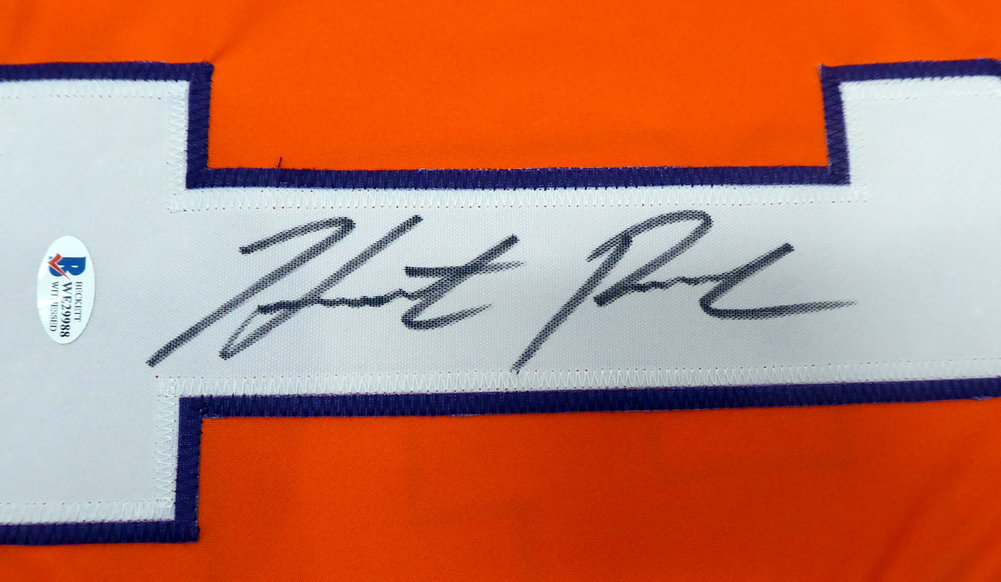 Clemson Tigers Hunter Renfrow Autographed Orange Jersey Beckett Beckett Image a