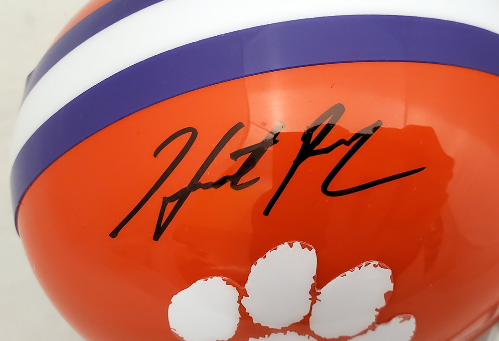 Hunter Renfrow Autographed Clemson Tigers Orange Schutt Mini Helmet Beckett Beckett Image a